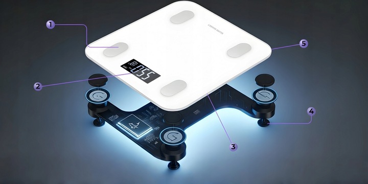 WAGA ŁAZIENKOWA ANALITYCZNA ELEKTRONICZNA SMART+ APLIKACJA PO POLSKU