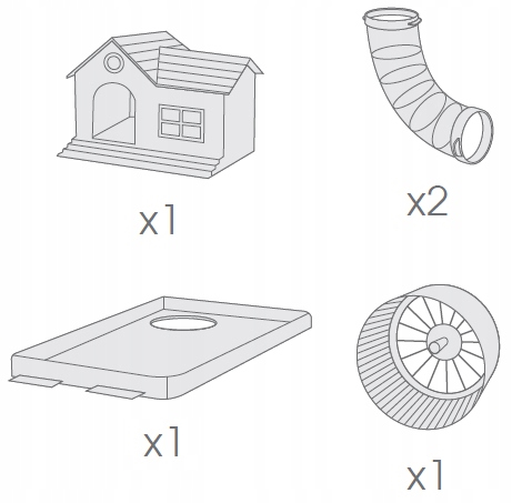 KLATKA DLA CHOMIKA MYSZY DOMEK KOŁOWROTEK TUNELE