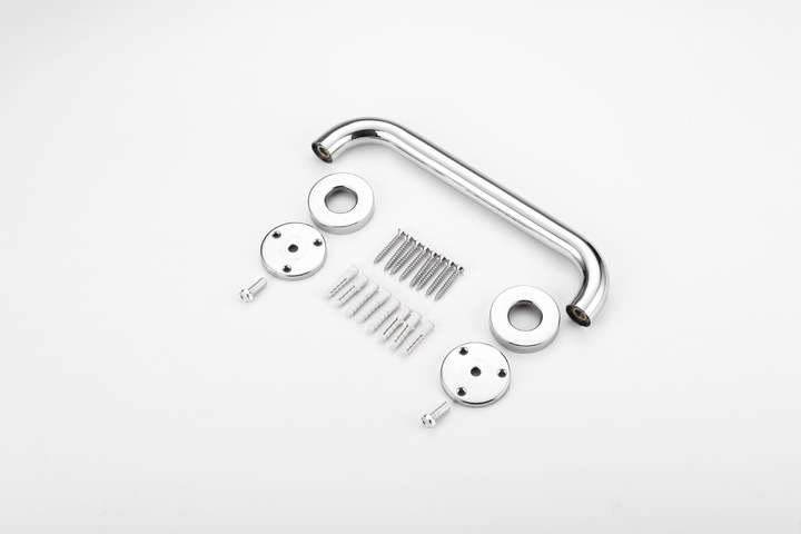 PORĘCZ UCHWYT ŁAZIENKOWY PROSTY DO WANNY DRZWI x2 CHROM POD PRYSZNIC 30CM