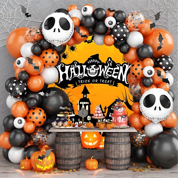 ZESTAW BALONÓW GIRLANDA BALONOWA HALLOWEEN PRZYJĘCIA ZESTAW DEKORACJA 116el