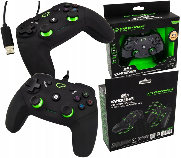 ESPERANZA GAME PAD DO KOMPUTERA I KONSOLI PS3 PLAYSTATION 3 - Z WIBRACJAMI