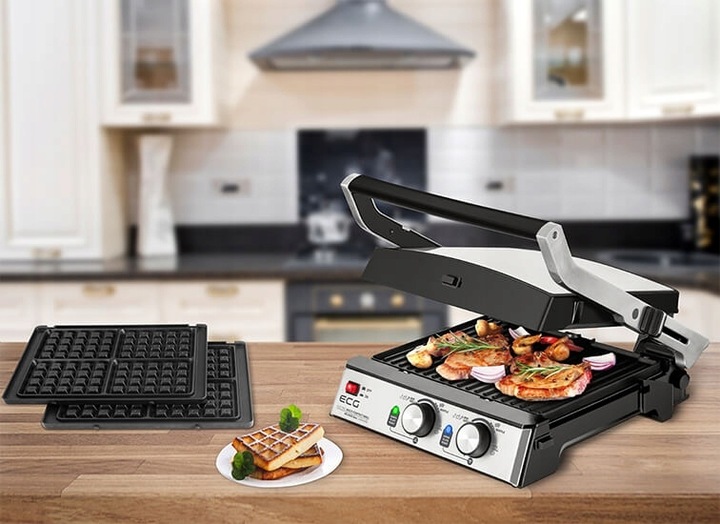 GRILL ELEKTRYCZNY ECG KG 2033 OPIEKACZ PANINI GOFRY BBQ 3w1 2000W