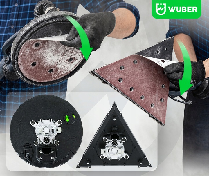 SZLIFIERKA ŻYRAFA DO GIPSU GŁADZI TYNKU LED DWIE GŁOWICE PAPIER 12x