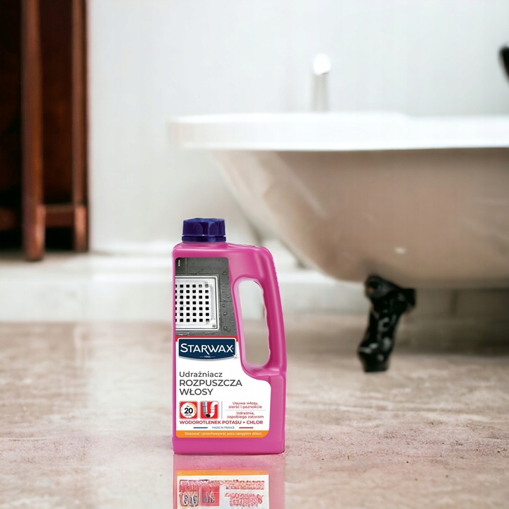 UDRAŻNIACZ ŚRODEK DO UDRAŻNIANIA RUR ROZPUSZCZA WŁOSY 900 ML STARWAX