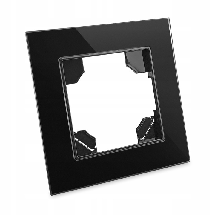 Kontakt GNIAZDO ELEKTRYCZNE Z BOLCEM szklane POJEDYNCZE CZARNE 2x USB FI60