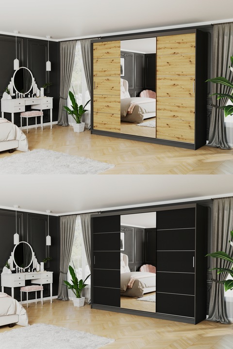 Szafa przesuwna Norvio I 250 cm z lustrem