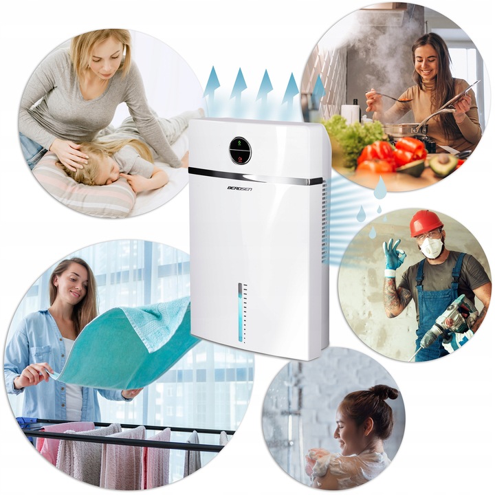 Osuszacz powietrza pochłaniacz wilgoci 2000ml 65W BERDSEN