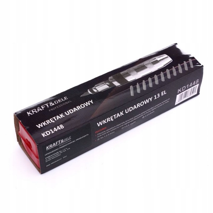 WKRĘTAK WYKRĘTAK UDAROWY DO POBIJANIA Kraft&Dele KD1448 ZESTAW BITSY
