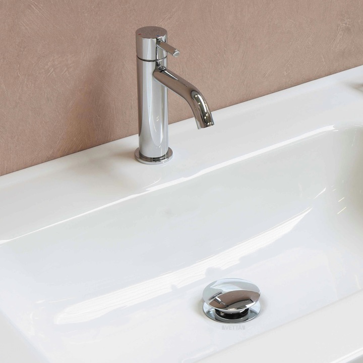 Korek umywalkowy automatyczny bez przelewu klik klak chrom srebrny mosiężny