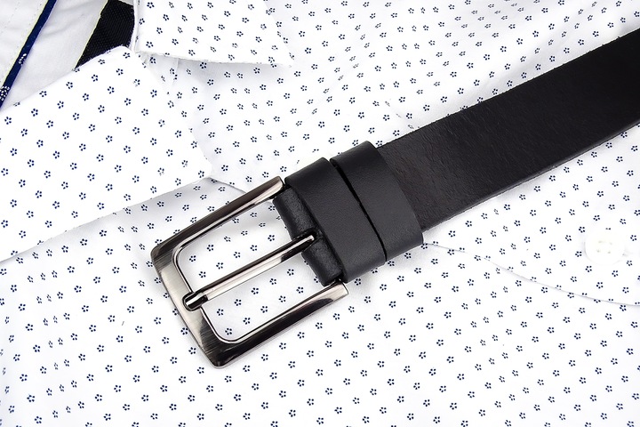 PASEK MĘSKI SKÓRZANY GRACIO DO SPODNI SKÓRA DŁUGOŚĆ PASKA 150 CM PREZENT