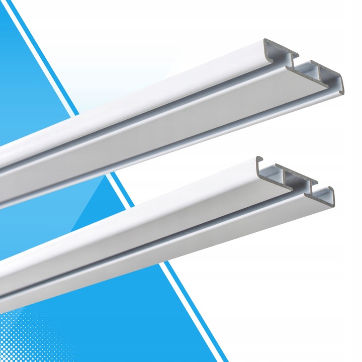 KOWALSKI SZYNA SUFITOWA ALUMINIOWA BIAŁA 200 CM POJEDYNCZA PODWÓJNA