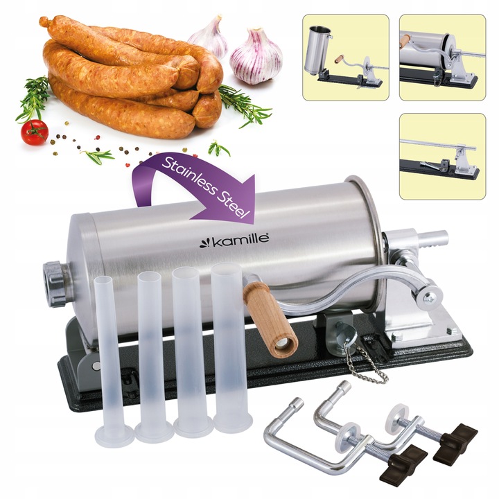 NADZIEWARKA 3 kg SZPRYCA DO KIEŁBAS WĘDLIN MASZYNKA do KIEŁBASY