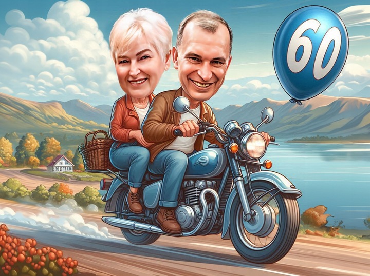 Karykatura A3 ze zdjęcia prezent rocznica urodziny 18natka ramka GRATIS