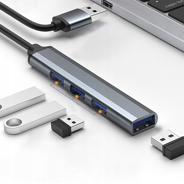 Qoltec Hub Adapter Rozdzielacz USB-C 3.0 4w1 USB 3.0 3x USB 2.0 5Gb/s