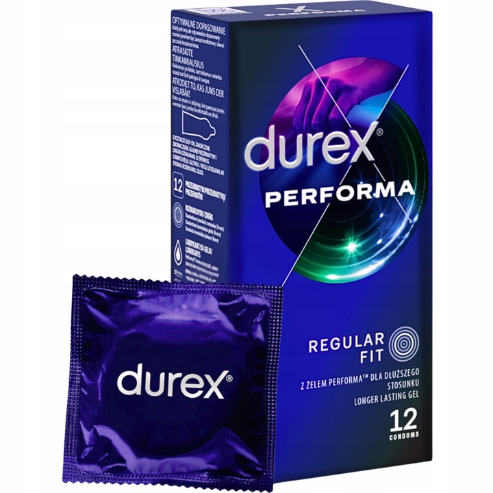 PREZERWATYWY DUREX PERFORMA opóźniające przedłużające stosunek 12