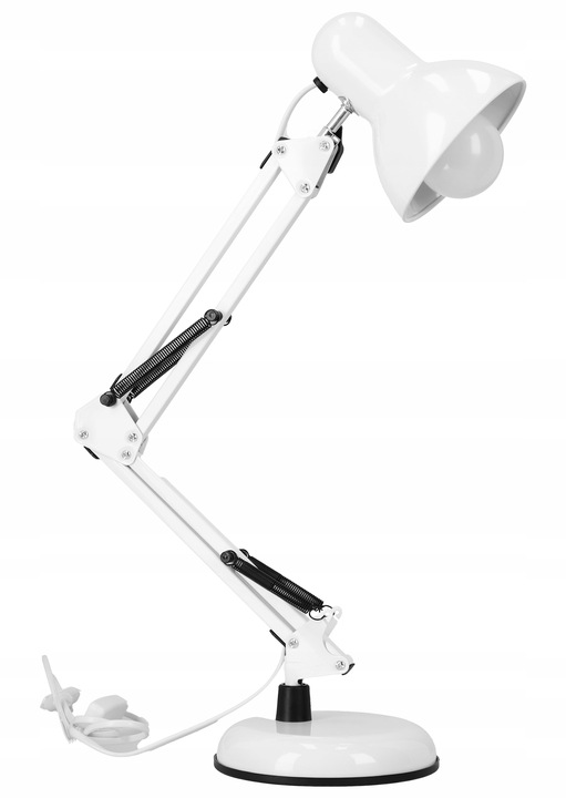 Lampka na Biurko LED Kreślarska Szkolna Regulowana E27 230V Stojąca Klips
