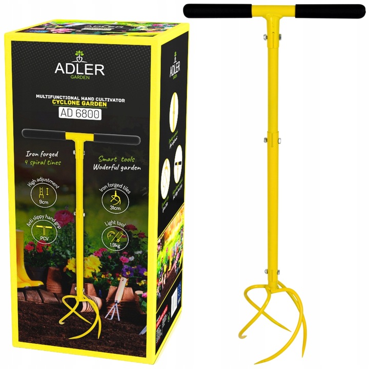 Kultywator ręczny Spulchniacz gleby Ogrodowy Sadownik Aerator Usuwa