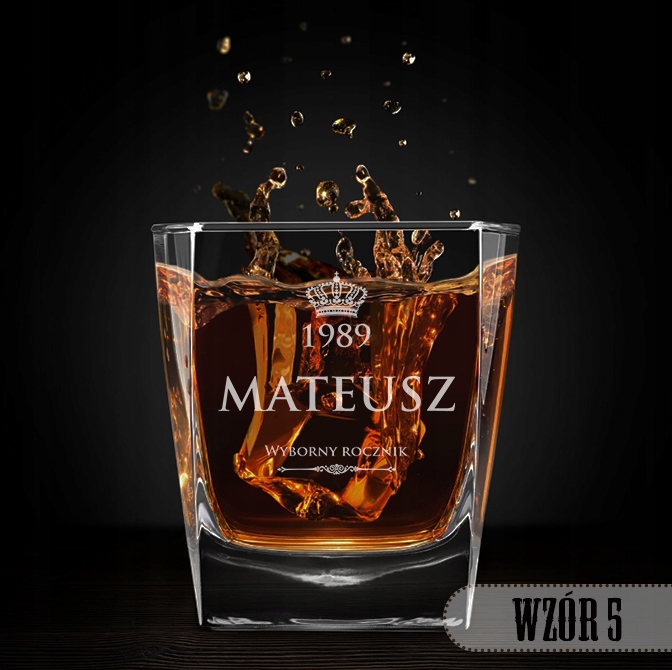 SZKLANKA DO WHISKY 300 ml z grawerem PREZENT URODZINY Dla Chłopaka