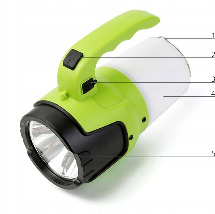 LATARKA AKUMULATOROWA MOCNY SZPERACZ LED USB