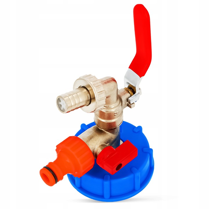 ZAWÓR MAUZERA KRAN CZERPALNY ZBIORNIKA IBC 1000l 3/4x1/2 SZYBKOZŁĄCZKA