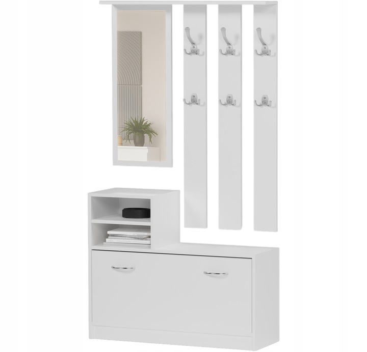 Garderoba wieszak szafka na buty biała V-1 Producent