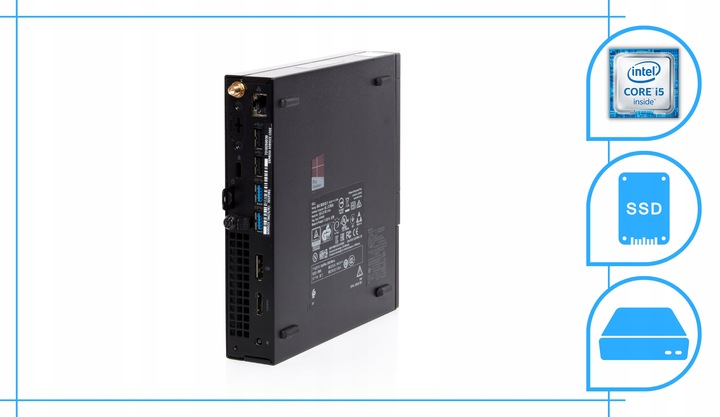 Komputer Dell Optiplex 3050 Micro i5 6GEN 8GB 256GB SSD Win10 Pro Mały Mini
