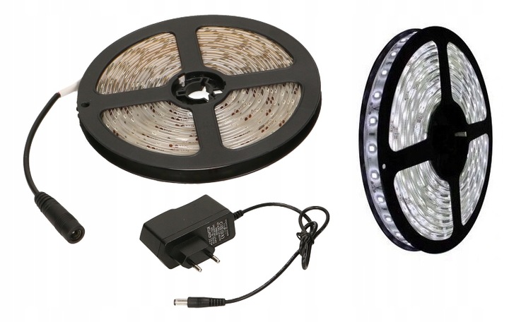 TAŚMA led LISTWA ledowa biała Z ZASILACZEM OŚWIETLENIE KUCHENNE DO