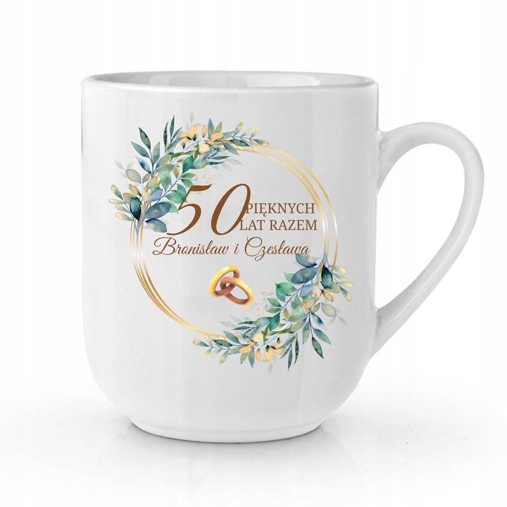 Prezent na Rocznicę Ślubu 50 40 25 Zestaw Kubków Dwa Kubki z Imionami