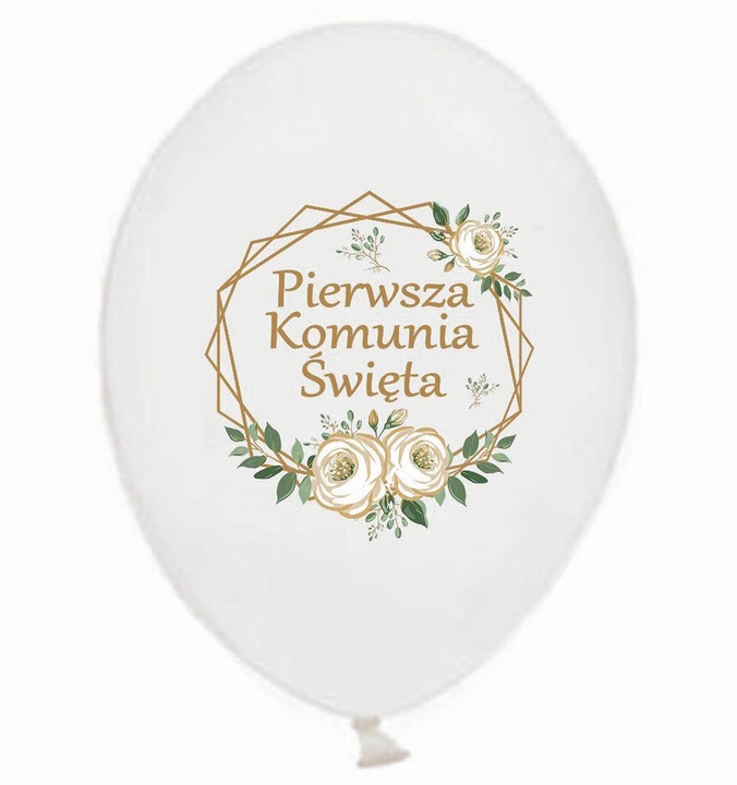 BALONY KOMUNIJNE x10 XXL dekoracja na pierwszą komunię komunia święta białe