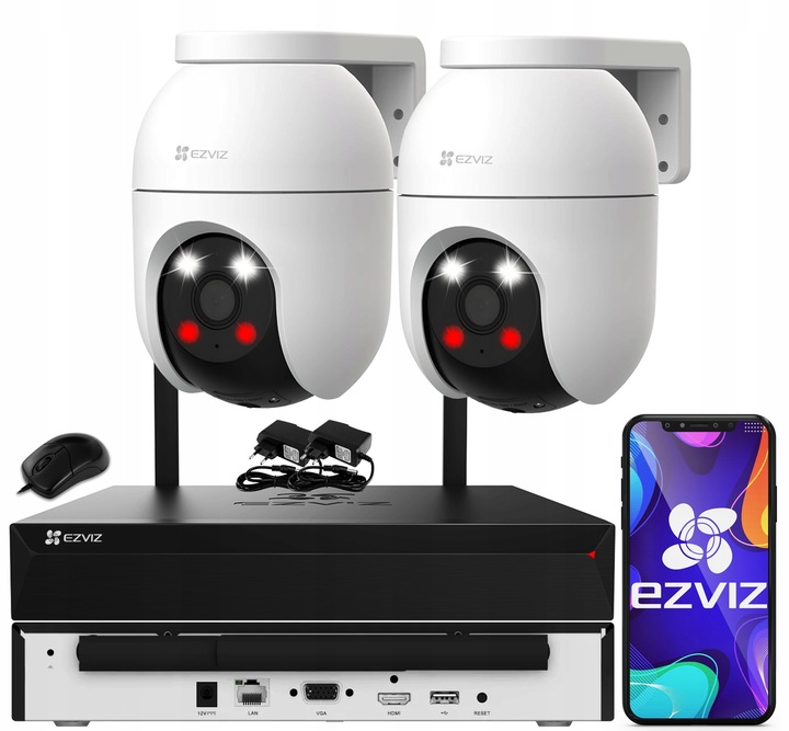 Zestaw Monitoringu WiF EZVIZ2 Kamery Obrotowe 5MPx DO FOMU FIRMY
