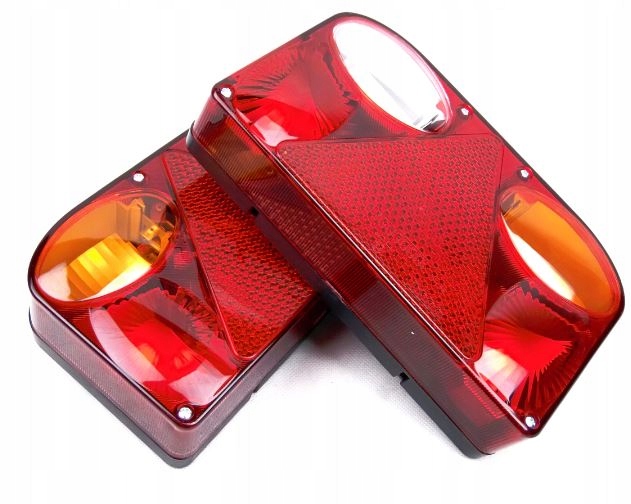 Lampy tylne do przyczepy lawety + wiązka instalacja 5m 13PIN