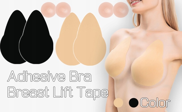 2 pary Taśma podnosząca piersi dla dużych piersi z osłonki na sutki,C-D CUP