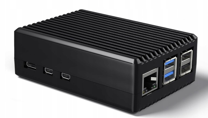 Obudowa do Raspberry Pi 5 czarna pasywne chłodzenie