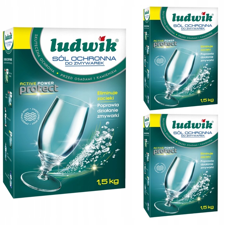Sól do Zmywarki Gruboziarnista LUDWIK 1.5 kg x 3 sztuki