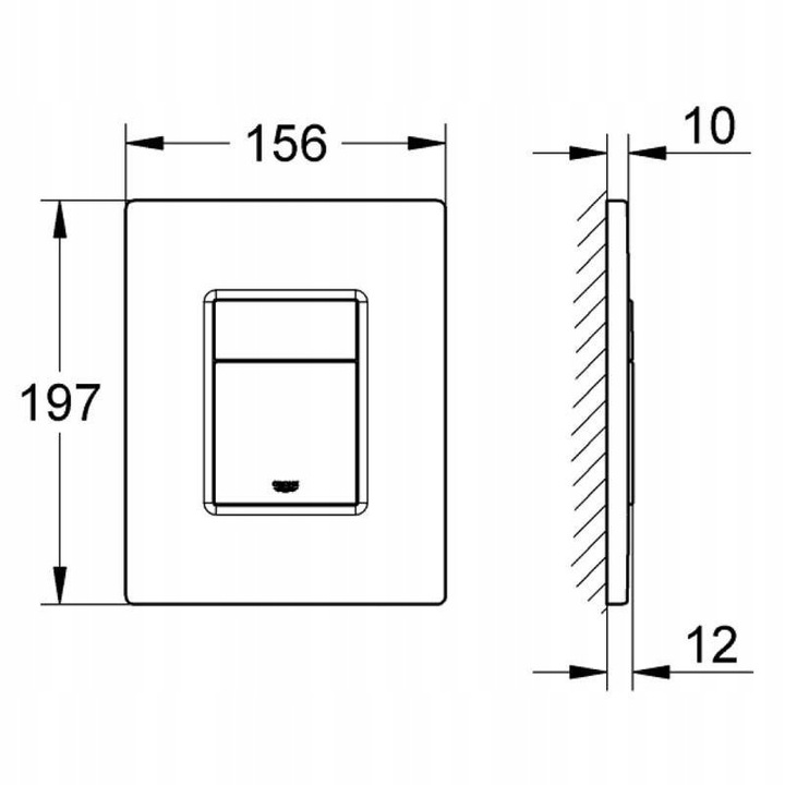 Przycisk spłukujący Grohe SkateCosmopolitan czarny 38732KF0