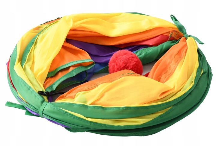 ZABAWKA TUNEL DLA KOTA SZELESZCZĄCY DŁUGI TUNEL DLA KOTA Z ZABAWKAMI XXL