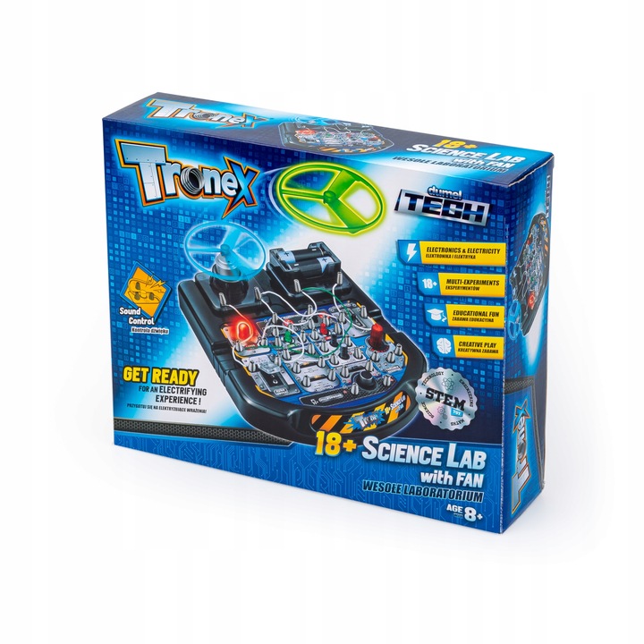 WESOŁE LABORATORIUM ZESTAW EDUKACYJNY ELEKTRYCZNY 8+ TRONEX DUMEL TECH