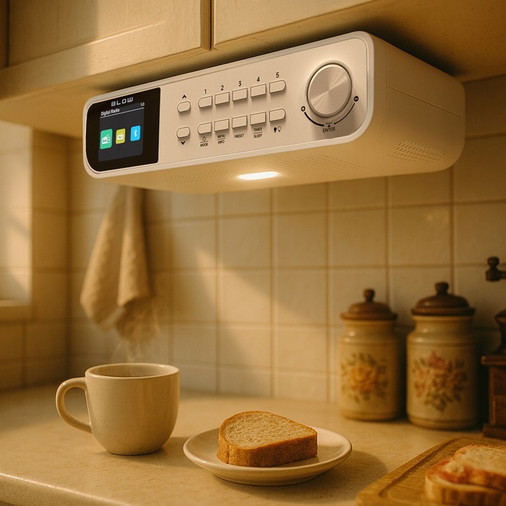RADIO CYFROWE KUCHENNE PODSZAFKOWE PODWIESZANE FM/DAB+ BLUETOOTH