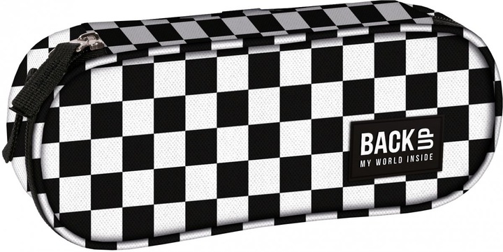 PIÓRNIK SZKOLNY SZACHOWNICZ KRATA CZARNO BIAŁA BACKUP KOLEKCJA 2024