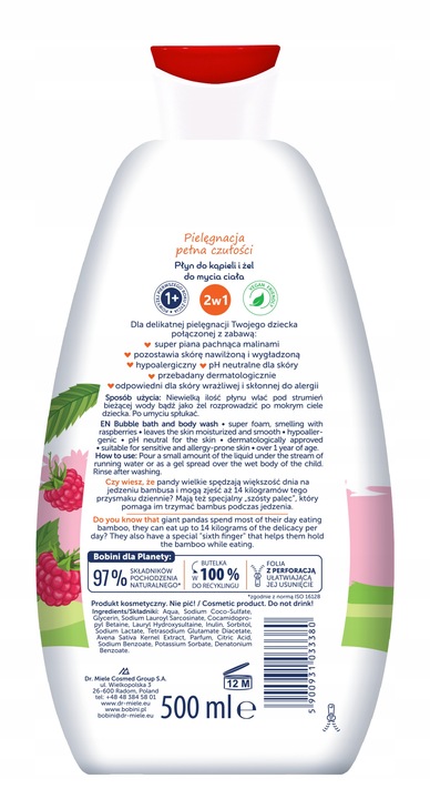 BOBINI Fun Płyn do Kąpieli Żel do Mycia dla Dzieci 2w1 Maxi Piana MIX 4x500