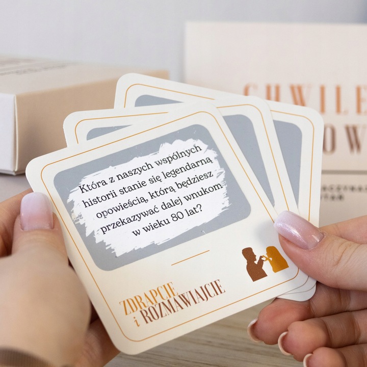 Chwile Rozmowy - Karty zdrapki z pytaniami dla Par, Zdrap Chwile Walentynki