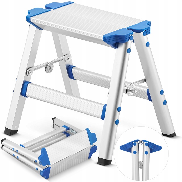 Drabina domowa stołek schodek podest stopień składany HIGHER ML-401A