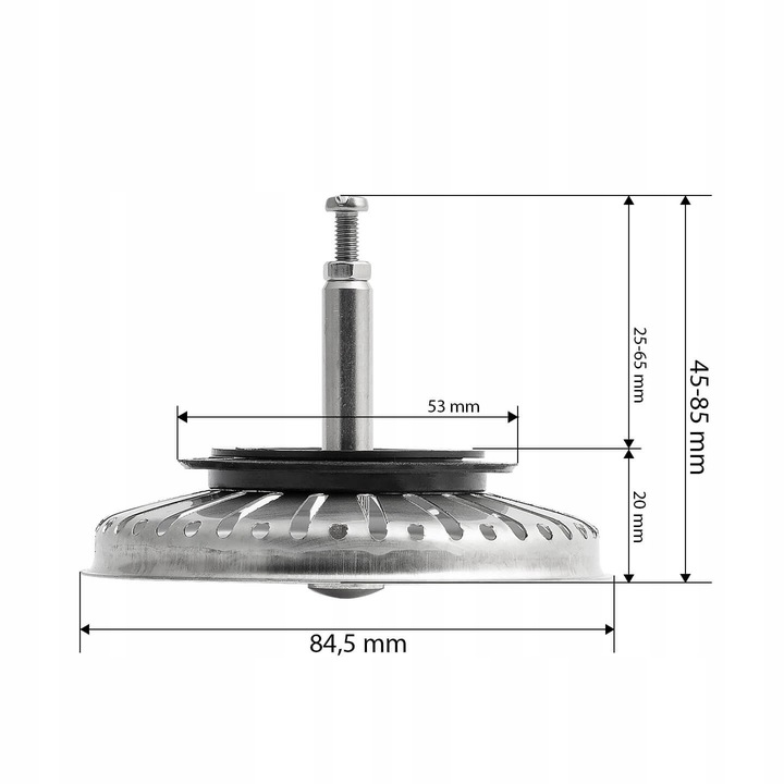 SITKO DO ZLEWU ZLEWOZMYWAKA ZATYCZKA KOREK Z ŚRUBKĄ 84MM FRANKE QUADRON
