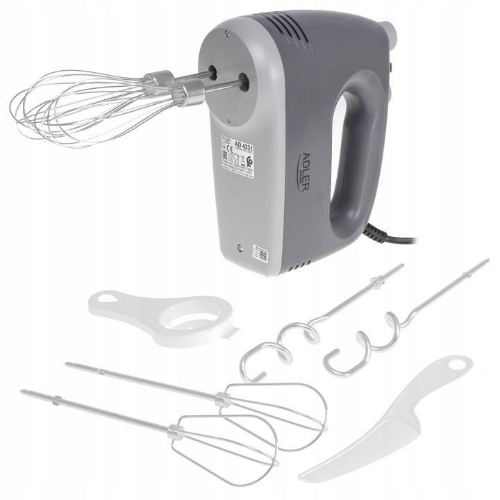 Mikser ręczny Robot kuchenny 750W 5 biegów + TURBO 6 Mieszadeł Wolny