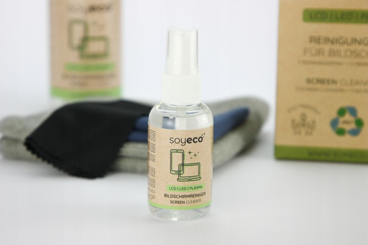 PŁYN DO CZYSZCZENIA EKRANÓW TV LCD LCD MONITORÓW ZESTAW Z MIKROFIBRĄ x3