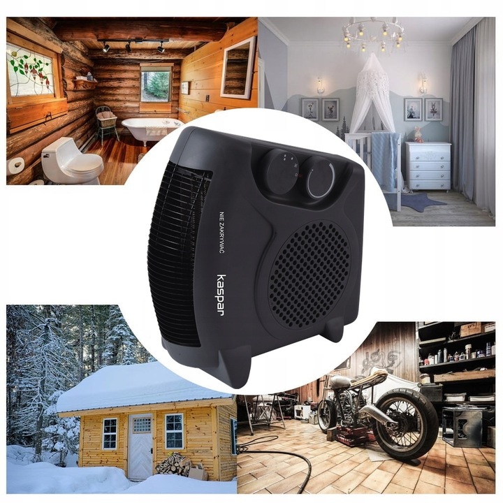 TERMOWENTYLATOR FARELKA GRZEJNIK ELEKTRYCZNY 2000W 3 POZIOMY Z