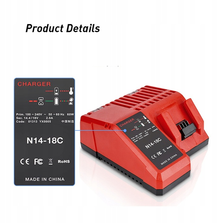 Ładowarka do Milwaukee M18 M12 12V - 18V akumulator M18B5 M18B4 M18BX