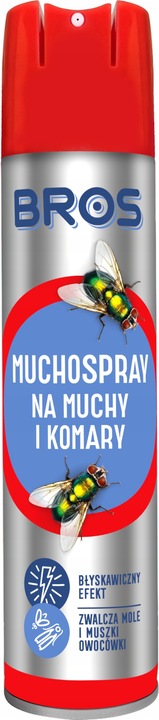 SPRAY NA MUCHY KOMARY OWADY BROS 400ml x 4