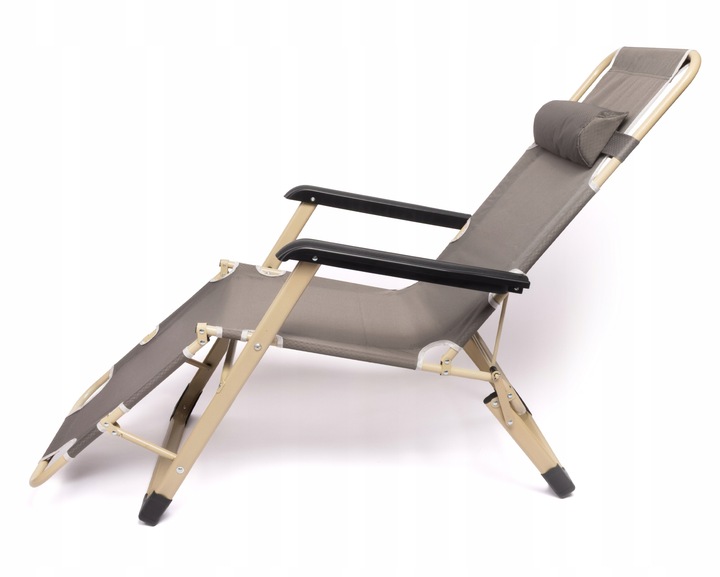 Leżak Ogrodowy Rozkładany Zero Gravity Krzesło Turystyczne Miękka