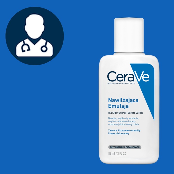 CeraVe Nawilżająca emulsja do ciała i twarzy skóra sucha 88ml TRAVEL